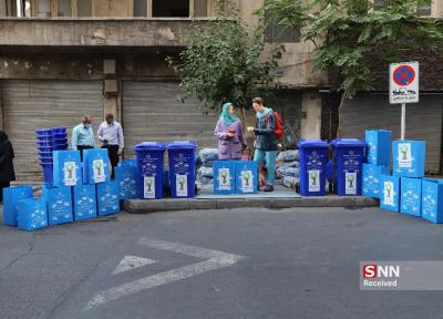 پیشبرد طرح کاپ با جمع آوری مخازن 1100 لیتری در خیابان بهار جنوبی