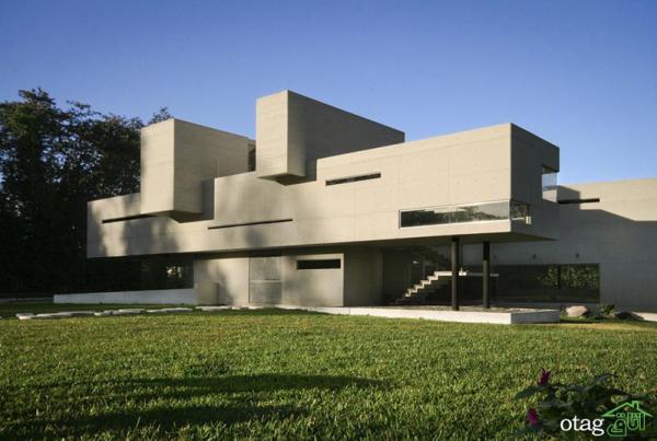 30 مدل نمای بتنی ویلا به سبک معماری بروتالیست و مدرن