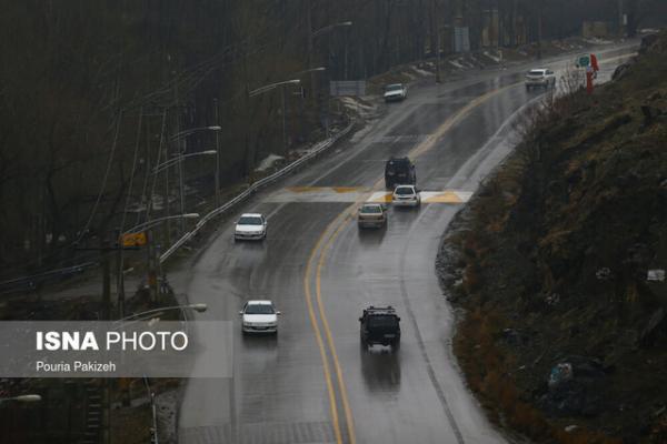 برف و باران در جاده های 3 استان